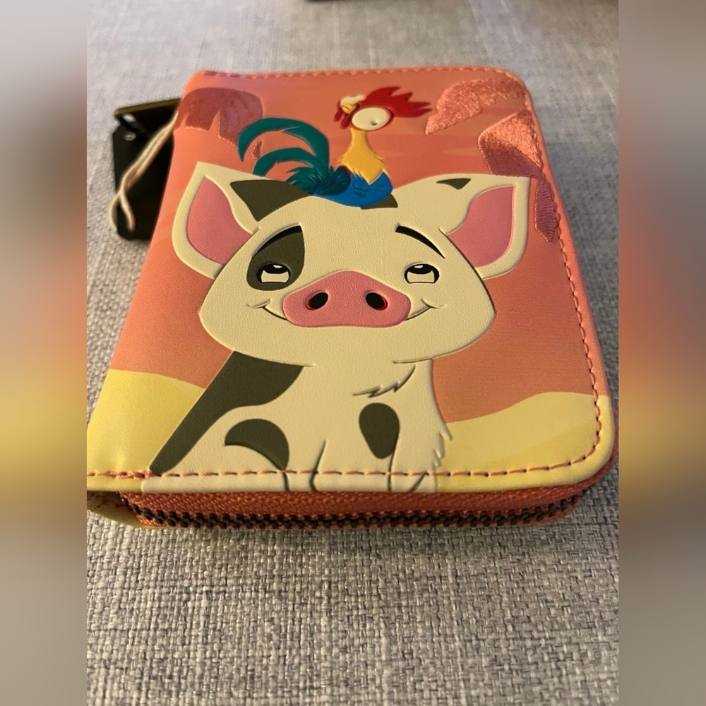 Loungefly Disney Moana Pua & Hei Hei Sunset Wallet - Picture 5 of 12